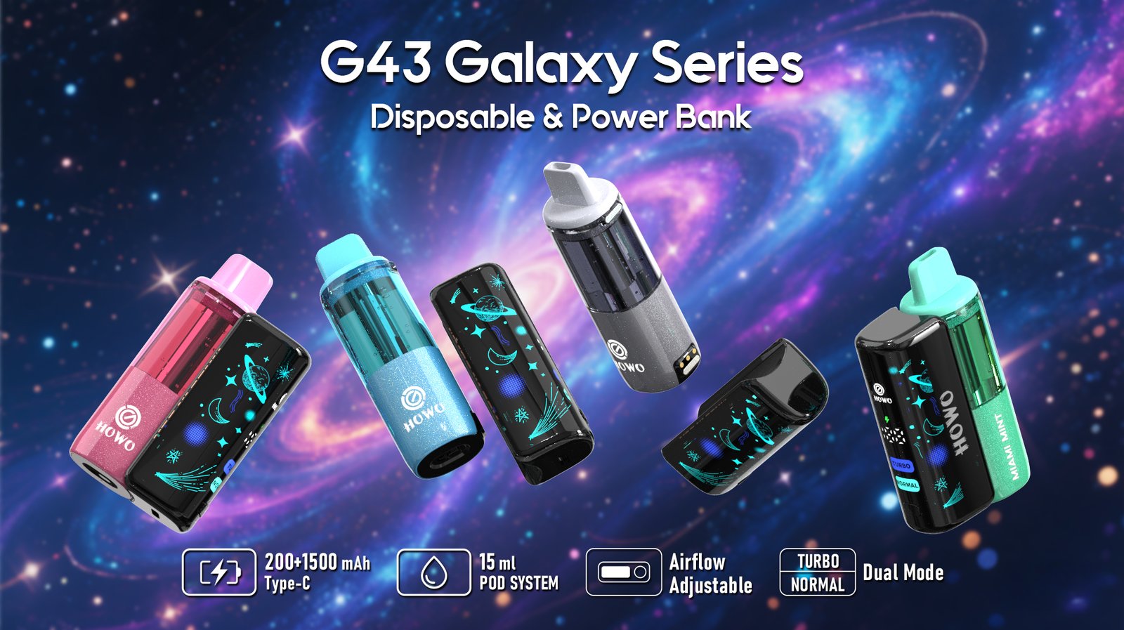 50,000 Puffs, Visible Tank, Adjustable Airflow | 12 Premium Flavors
